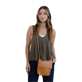 Joy Susan L8259-27 CHESTNUT Jensy Front Flap Crossbody Handbag