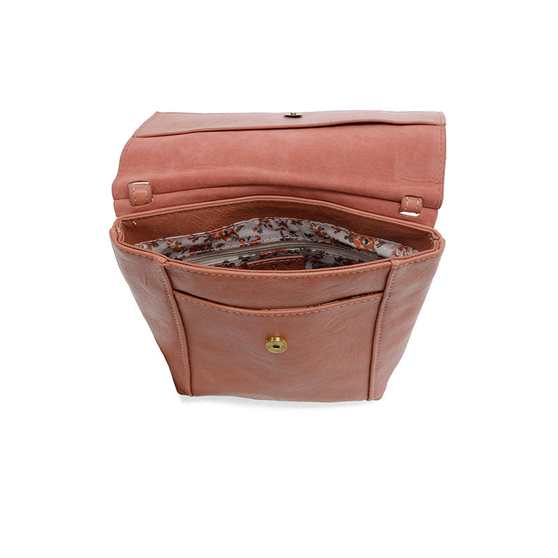 Joy Susan L8259-47 CLAY PINK Jensy Front Flap Crossbody Handbag