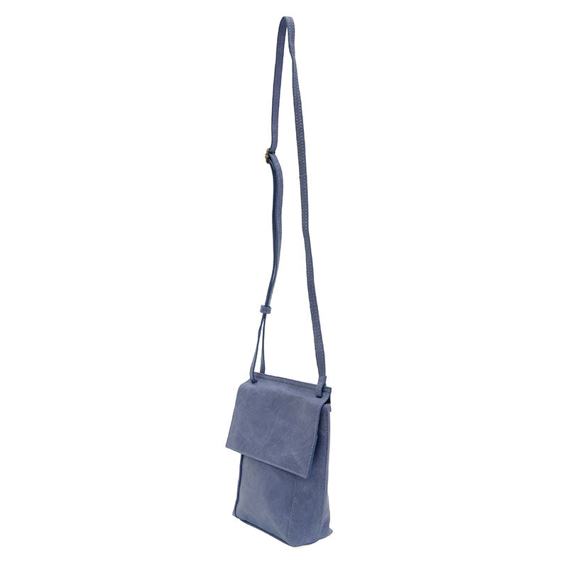 Joy Susan L8259-48 PERI BLUE Jensy Front Flap Crossbody Handbag