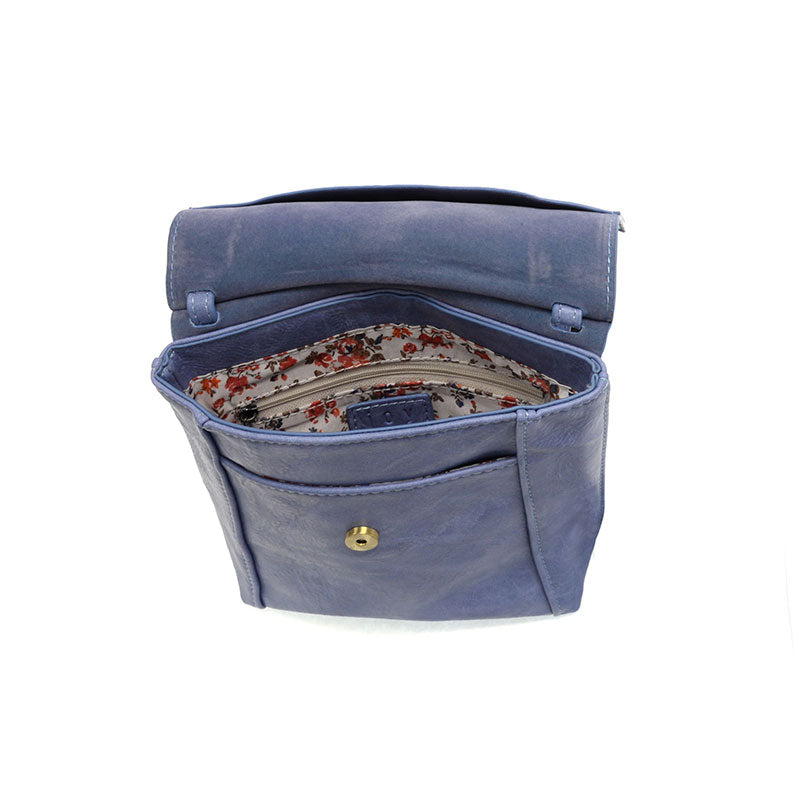 Joy Susan L8259-48 PERI BLUE Jensy Front Flap Crossbody Handbag
