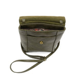 Joy Susan L8259-67 DARK OLIVE Jensy Front Flap Crossbody Handbag