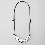 Sylca LS22N11BW Black and White Polka Dot Lena Necklace