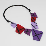 Sylca LS23N37P Purple & Red Orinda Necklace