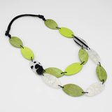Sylca LS24N13L Lime Emerson Ellipse Bead Necklace