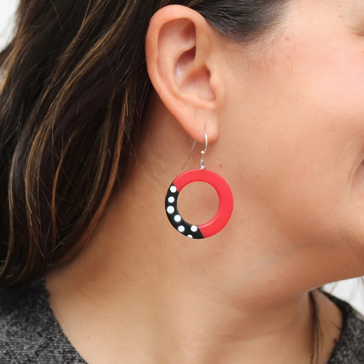 Sylca LS25E10RD Red Inez Earrings