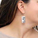 Sylca LS25E20W White Geometric Vesperra Earring
