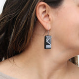 Sylca LS25E20B Black Geometric Vesperra Earring