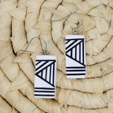 Sylca LS25E20W White Geometric Vesperra Earring