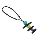 Sylca LS25N24TQ Turquoise Linear Layers Pendant Necklace