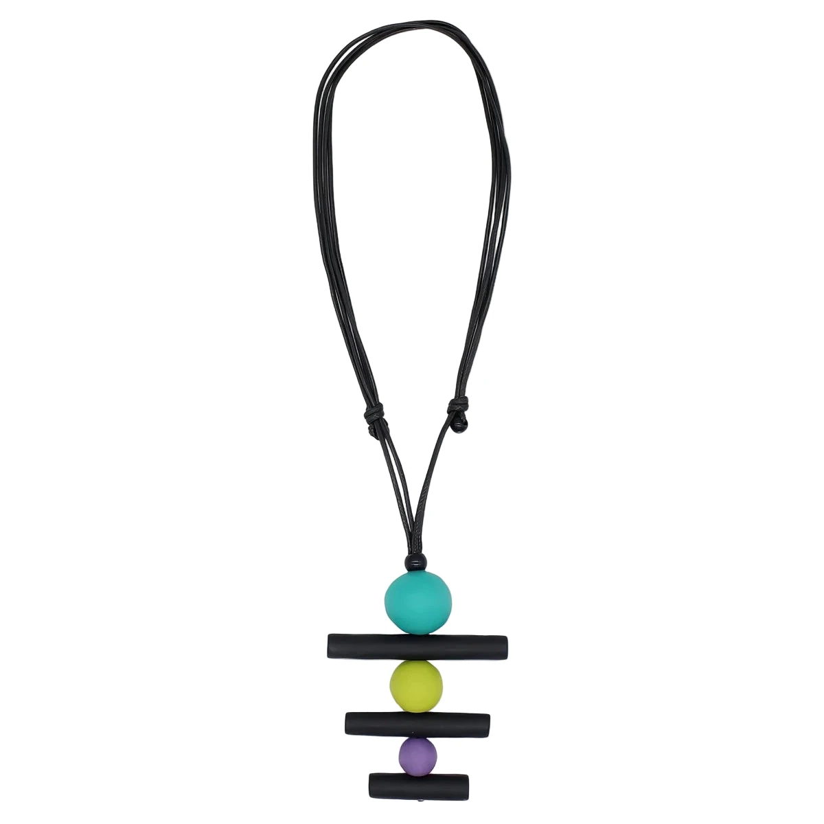 Sylca LS25N24TQ Turquoise Linear Layers Pendant Necklace