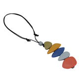 Sylca LS25N33MU Multicolor StoneStack Statement Pendant Necklace