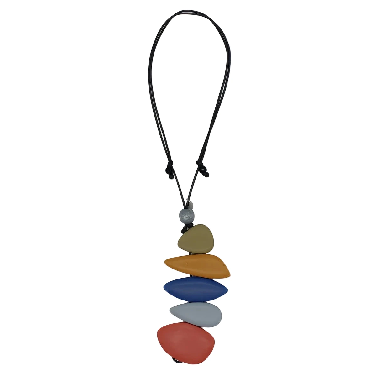 Sylca LS25N33MU Multicolor StoneStack Statement Pendant Necklace
