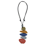 Sylca LS25N33MU Multicolor StoneStack Statement Pendant Necklace