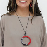 Sylca LS25N35RD Red Inez Pendant Necklace