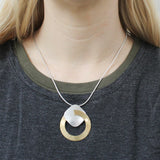 Marjorie Baer N0968D 16" Large Ring with Rounded Square Necklace