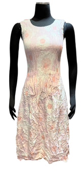 Alquema AD545PPFS PALE PINK SPOT Sleeveless Smash Pocket Dress