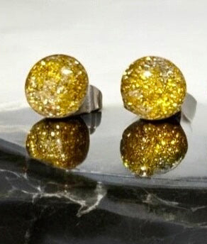 Susan Reed GBGD GOLD Mini Glitter Bomb Post Earrings