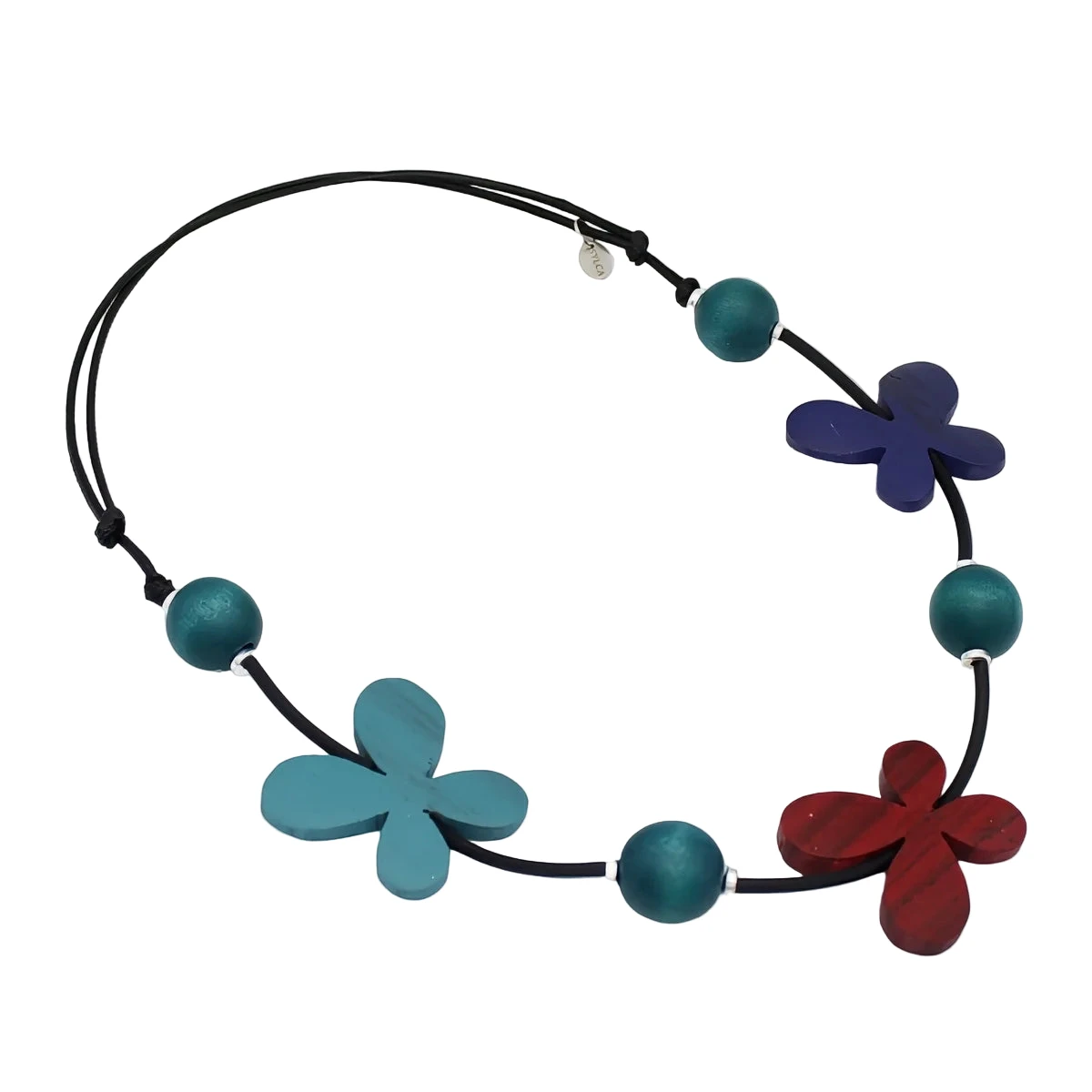 Sylca SD25N01MU Multicolor Butterfly Woodland Whisper Necklace