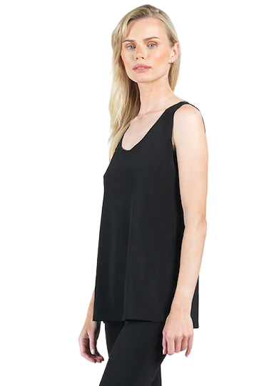 Clara Sunwoo TK73 Black Mid Length Extender Tank Top