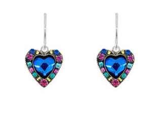 Firefly 7557-BB Hearts Collection European Glass Crystal Earrings
