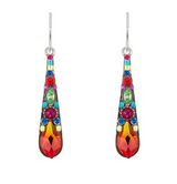 Firefly 7848-MC Multicolor Gazelle Collection European Glass Crystal Earrings