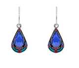 Firefly 7913-AQ Aquamarine Mosaic Drop Earrings