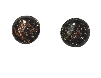 Susan Reed GBBK BLACK Mini Glitter Bomb Post Earrings