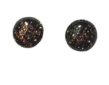 Susan Reed GBBK BLACK Mini Glitter Bomb Post Earrings