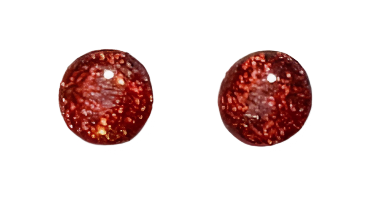 Susan Reed GBRD RED Mini Glitter Bomb Post Earrings