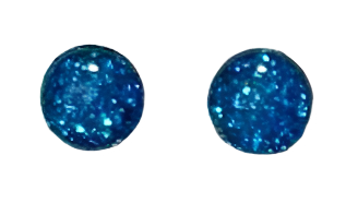 Susan Reed GBLB LIGHT BLUE Mini Glitter Bomb Post Earrings