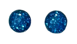 Susan Reed GBLB LIGHT BLUE Mini Glitter Bomb Post Earrings