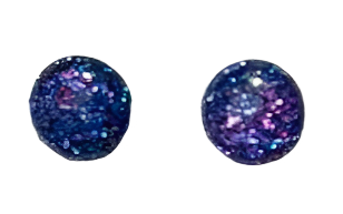 Susan Reed GBPU PURPLE Mini Glitter Bomb Post Earrings