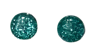 Susan Reed GBTL TEAL Mini Glitter Bomb Post Earrings