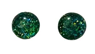 Susan Reed GBGN GREEN Mini Glitter Bomb Post Earrings