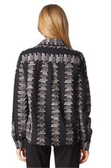 Habitat 49224BK BLACK Embroidered Cotton Shaped Hem Shirt