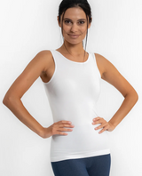 Elietian WHITE High Neck Top w/ Scoop Back Tank
