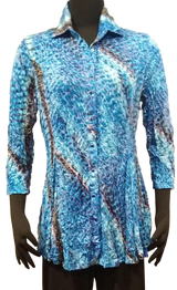 Carine BS23640 NEON BLUE Selena Shirt