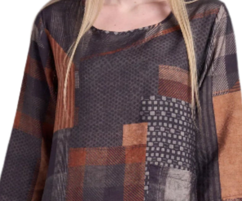 Shana 25501CP Copper Printed One Pocket Top