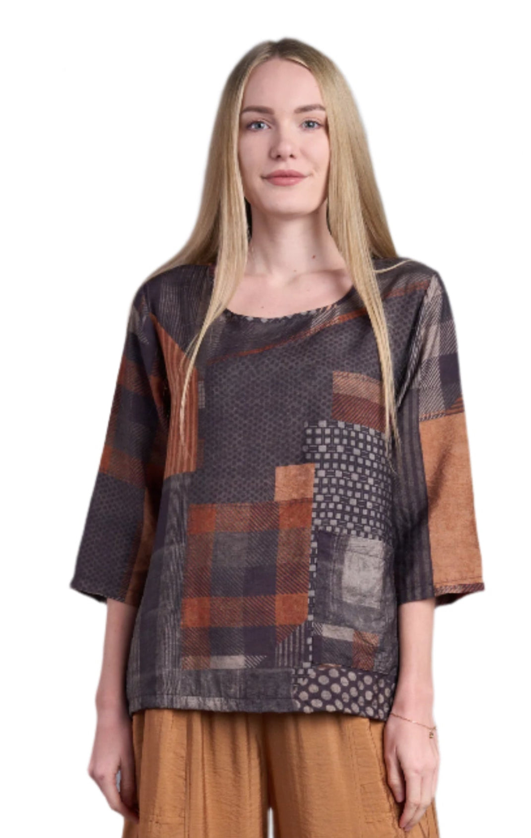 Shana 25501CP Copper Printed One Pocket Top