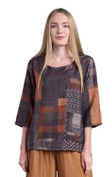 Shana 25501CP Copper Printed One Pocket Top