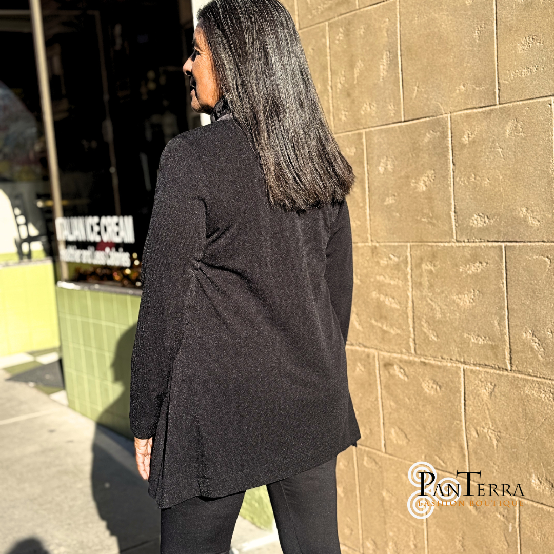 Terra T4524 Midnight Classic Sweater With Quilted Pockets and Wired Collar