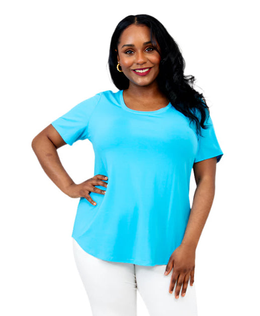 Blue Sky TESSATQ Turquoise Tessa Bamboo Tee