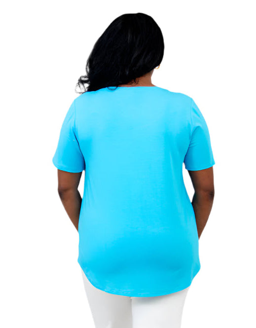Blue Sky TESSATQ Turquoise Tessa Bamboo Tee