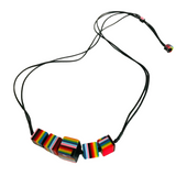 Belart Fair Trade 5035PD Rainbow Poly-Resin "Proud To Be" Five Cubes Adjustable Necklace