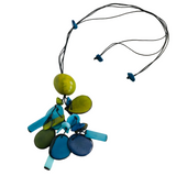 Belart Fair Trade 10218 Blue Green Tagua Small Cascade Necklace