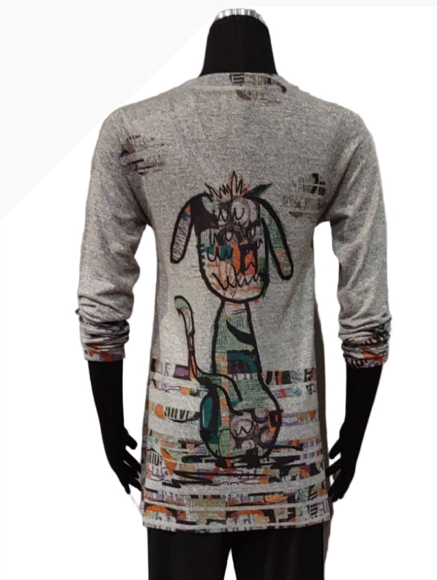 Inoah T485TR ROSCOE Long Sleeve V-Neck Sharkbite Hem Tunic