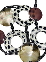 Alisha D NT231A-BW Black White and  Resin Necklace