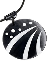 Alisha D NT405A-BW Black and White Resin Pendant Necklace