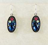Firefly 7777BB Oval Fancy Drop Earrings Bermuda Blue