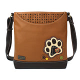 Chala 853PW3 IVORY PAW PRINT Sweet Messenger Tote Bag